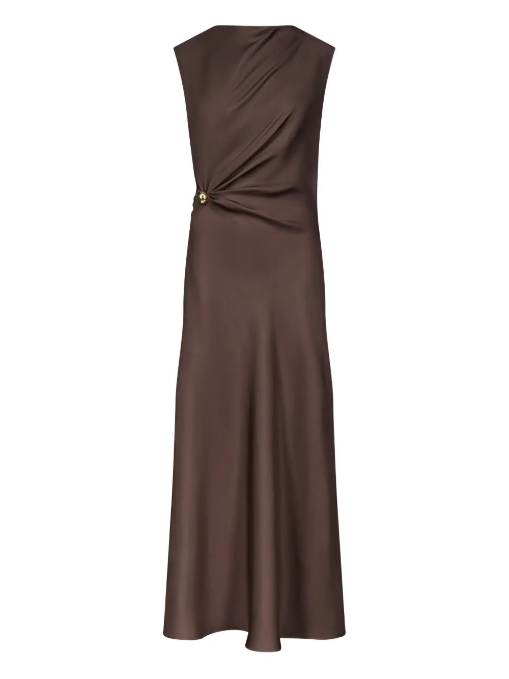 Loulou De Saison Roan Draped Metal Ornament Midi Dress