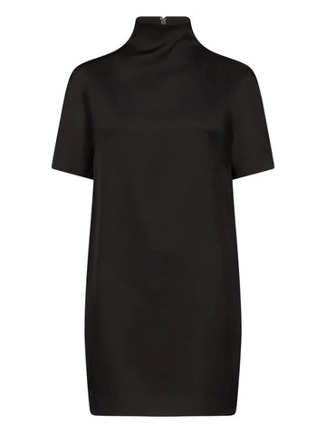 Loulou De Saison Elton Mock Neck Short Sleeve Dress