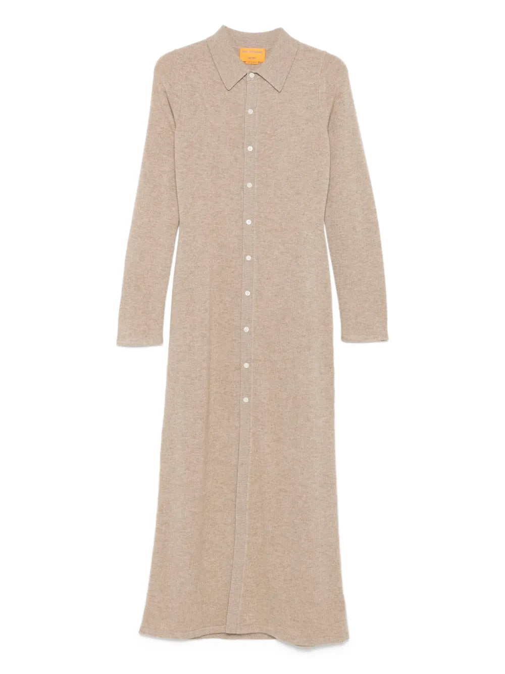 Guest In Residence Cashmere Buttoned Front Shirt Midi Day Dress