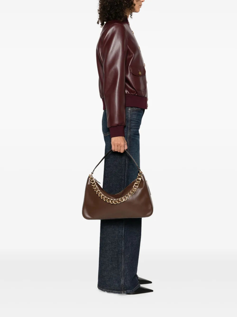 Twinset Medium Liliane Chain Embellished Shoulder Bag