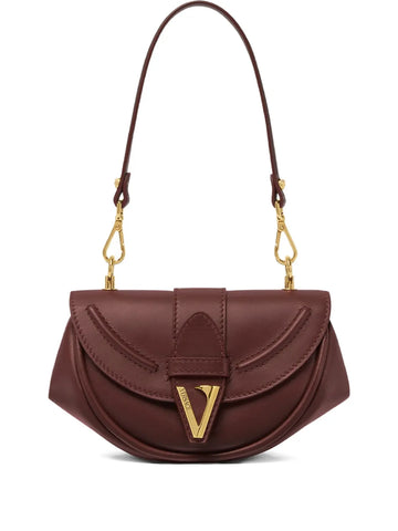 Versace Small Virtus Leather Shoulder Bag