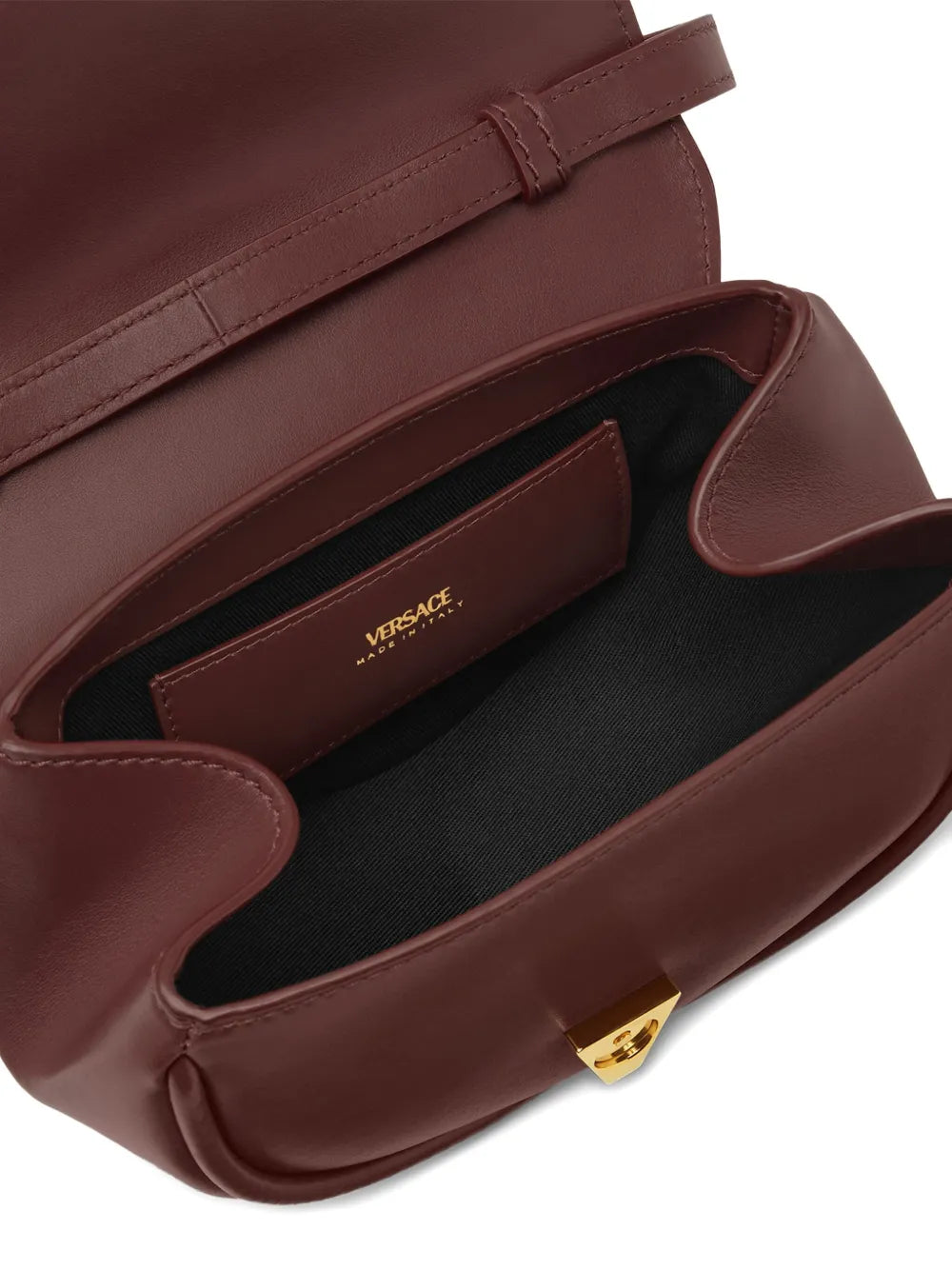 Versace Small Virtus Leather Shoulder Bag