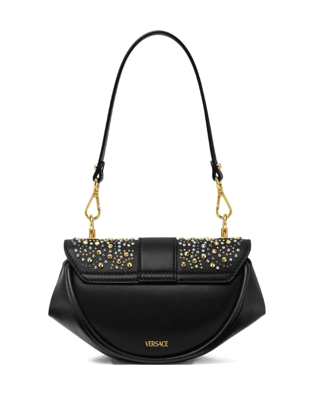 Versace Stud Embellished Shoulder Bag