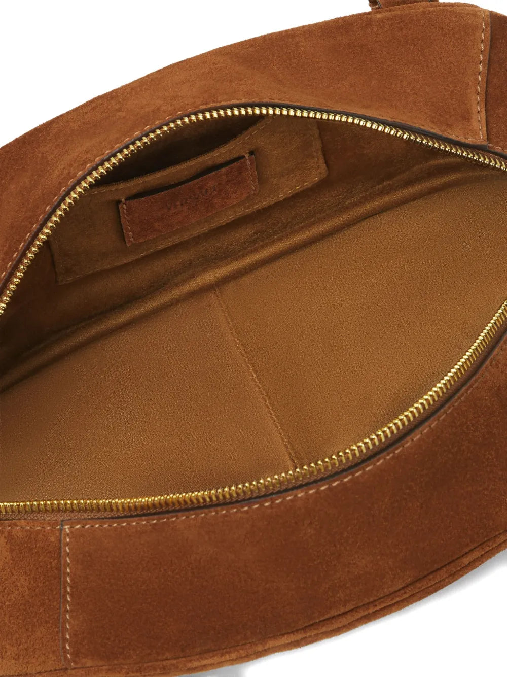 Versace Tag Suede Shoulder Bag