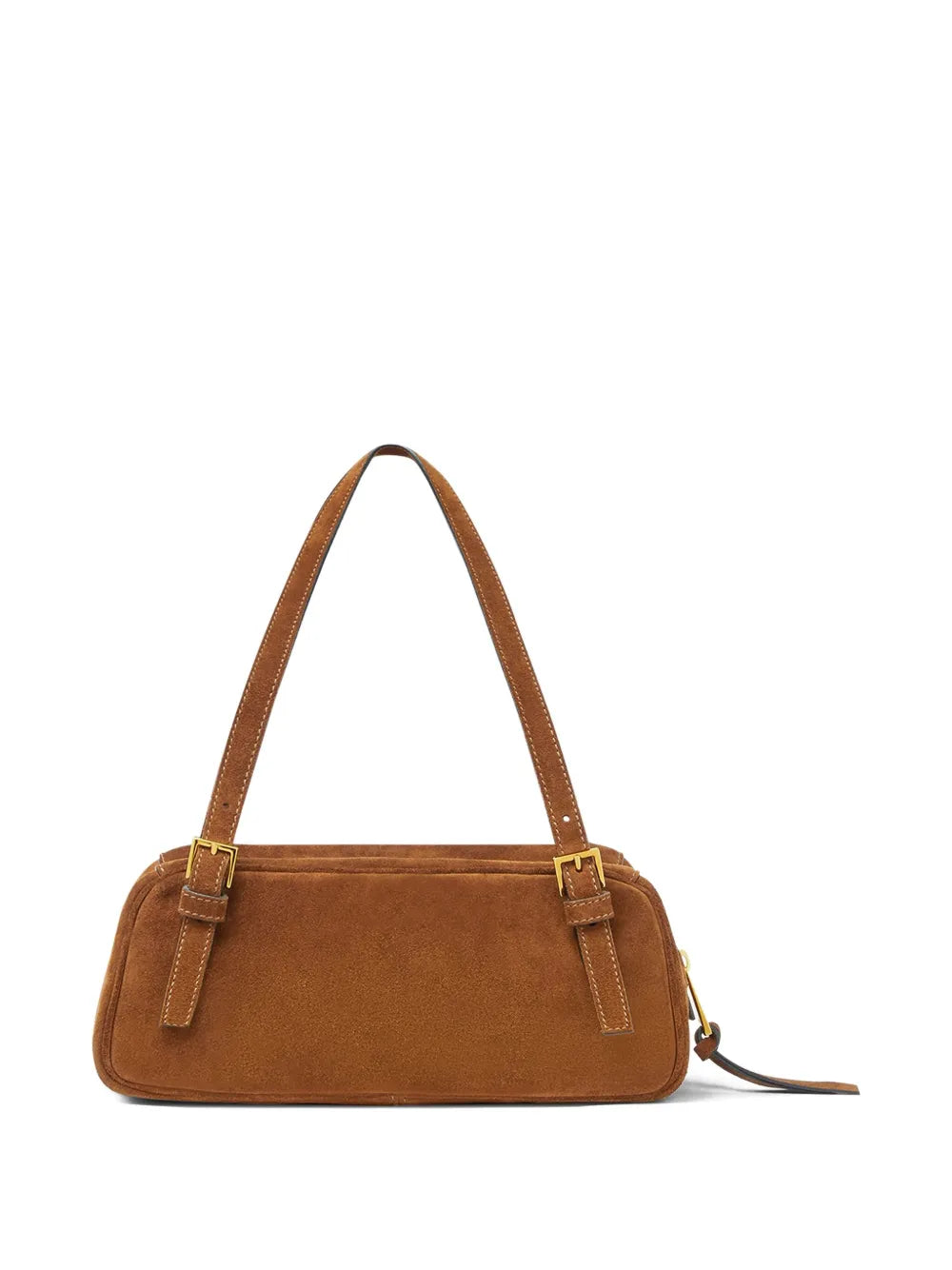 Versace Tag Suede Shoulder Bag