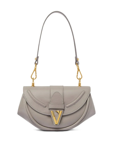 Versace Small Virtus Leather Shoulder Bag