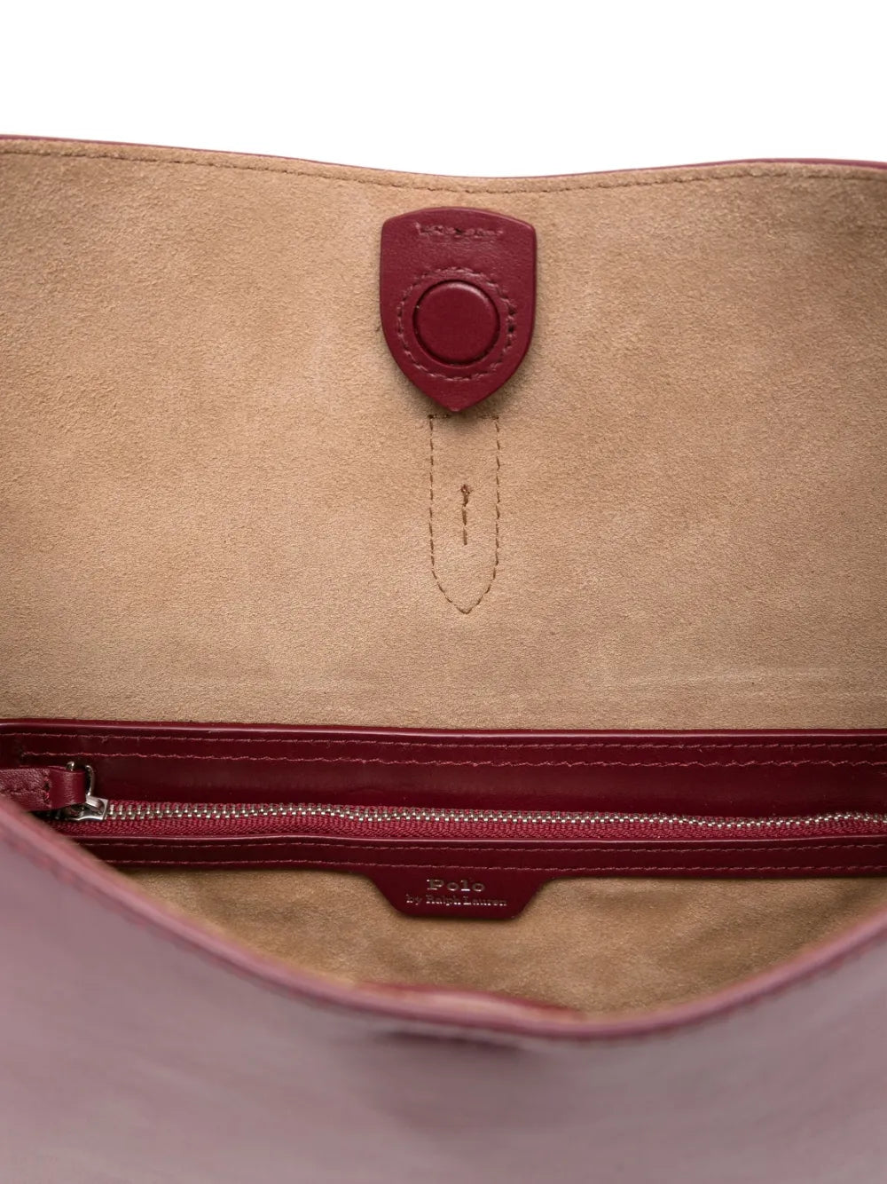 Polo Ralph Lauren Logo Clasp Leather Shoulder Bag