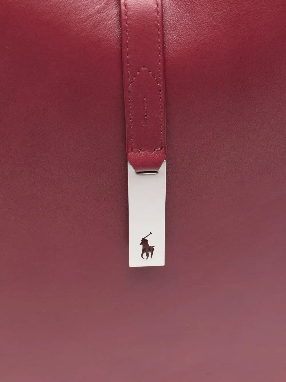 Polo Ralph Lauren Logo Clasp Leather Shoulder Bag