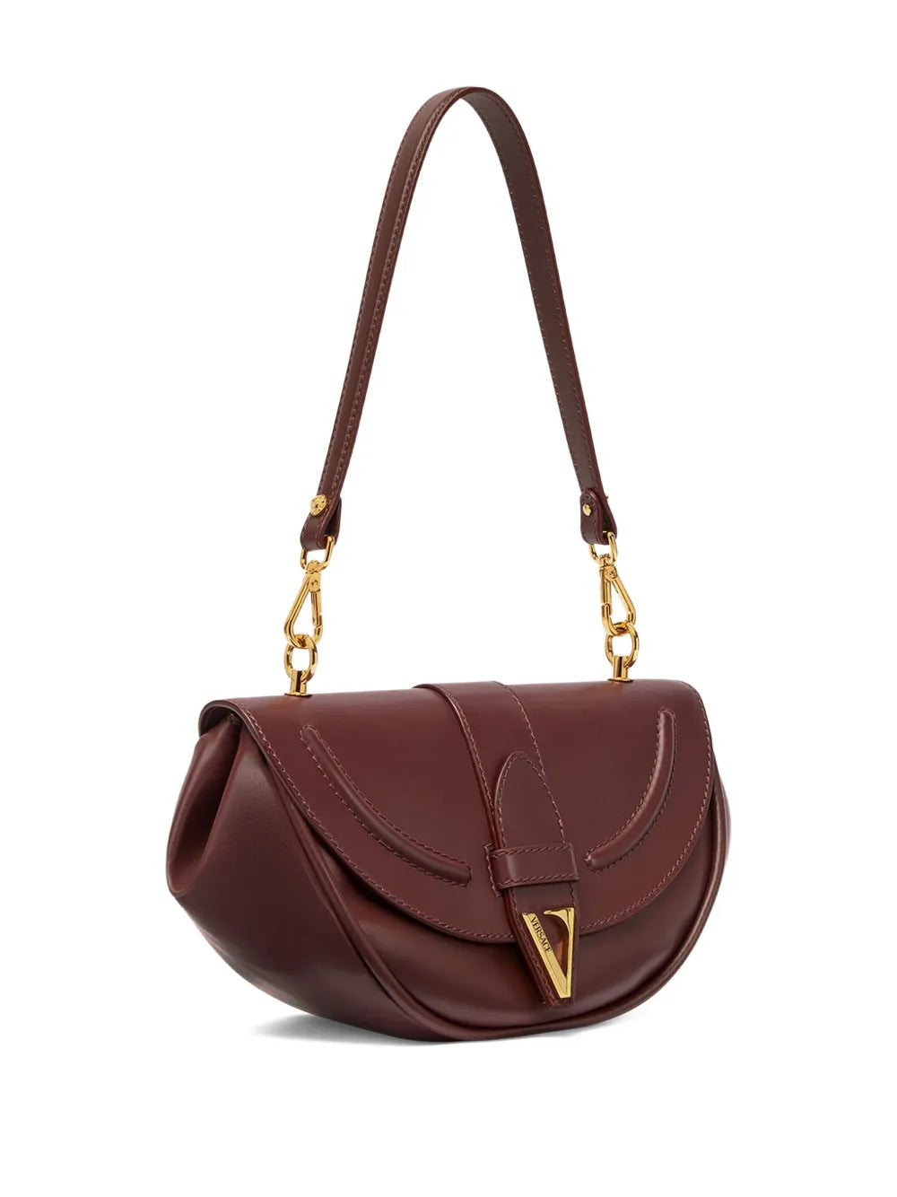Versace Medium Virtus Leather Shoulder Bag