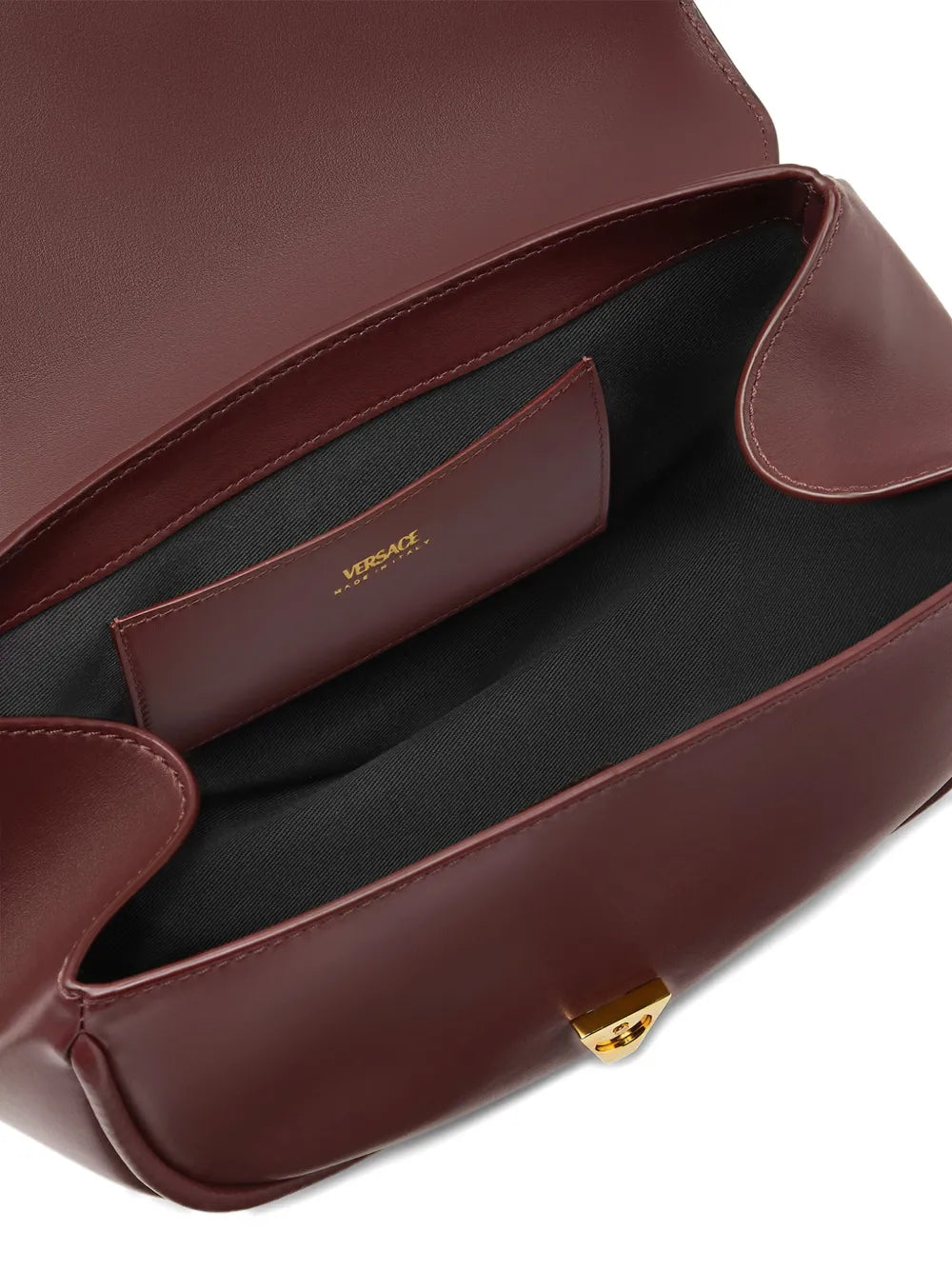 Versace Medium Virtus Leather Shoulder Bag