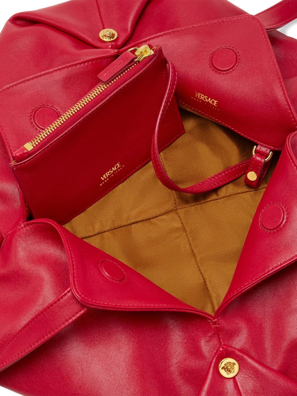 Versace Protea Leather Shoulder Bag