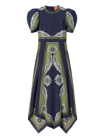 La Doublej Cherry Puff Sleeve Dress