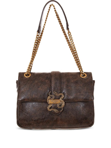 Just Cavalli Snake Buckle Chain Shoulder Bag