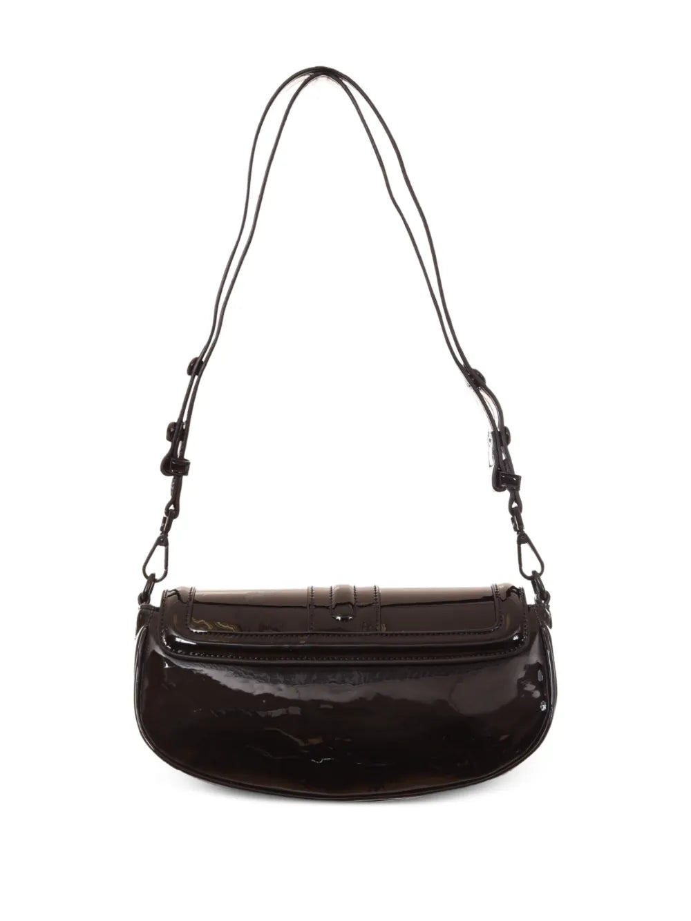 Just Cavalli Curved Flap Logo Plaque Shoulder Bag