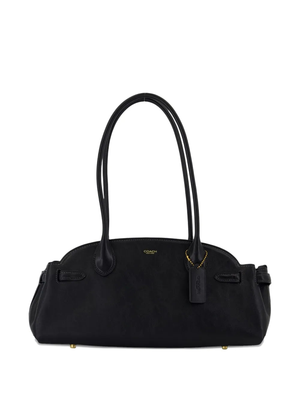 Coach Logo Detail Leather Shoulder Bag
