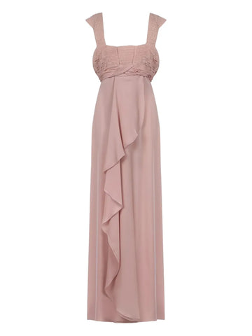 Valentino Garavani Embroidered Frill Maxi Dress