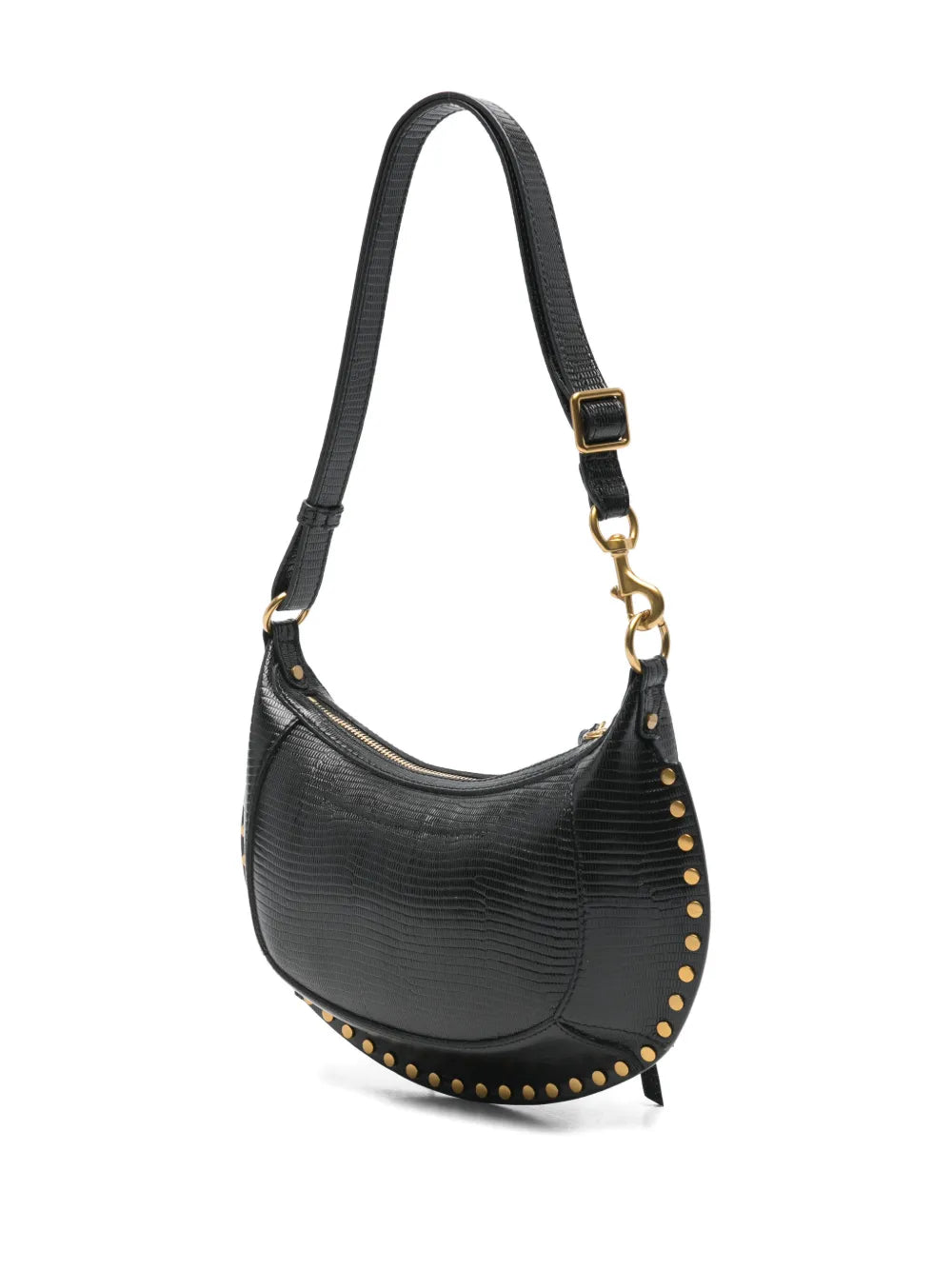 Isabel Marant Oskan Lizard Effect Studded Shoulder Bag