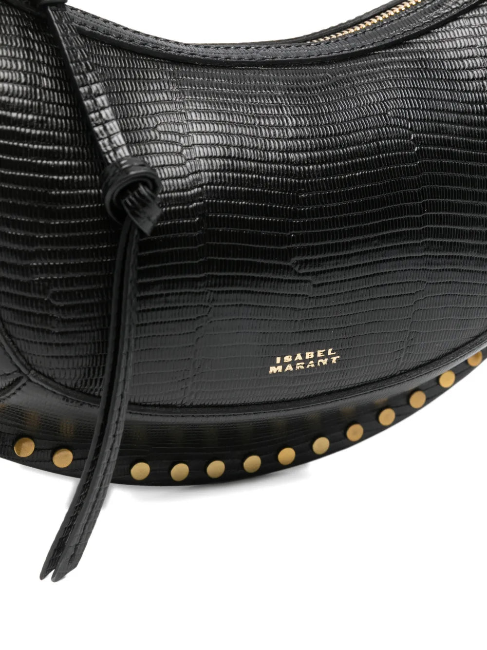 Isabel Marant Oskan Lizard Effect Studded Shoulder Bag