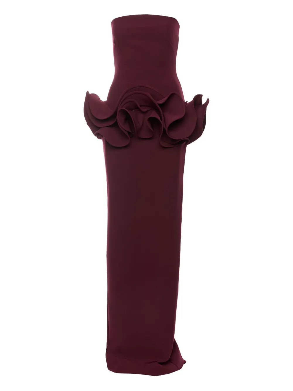 Ana Radu Ruffled Strapless Maxi Dress