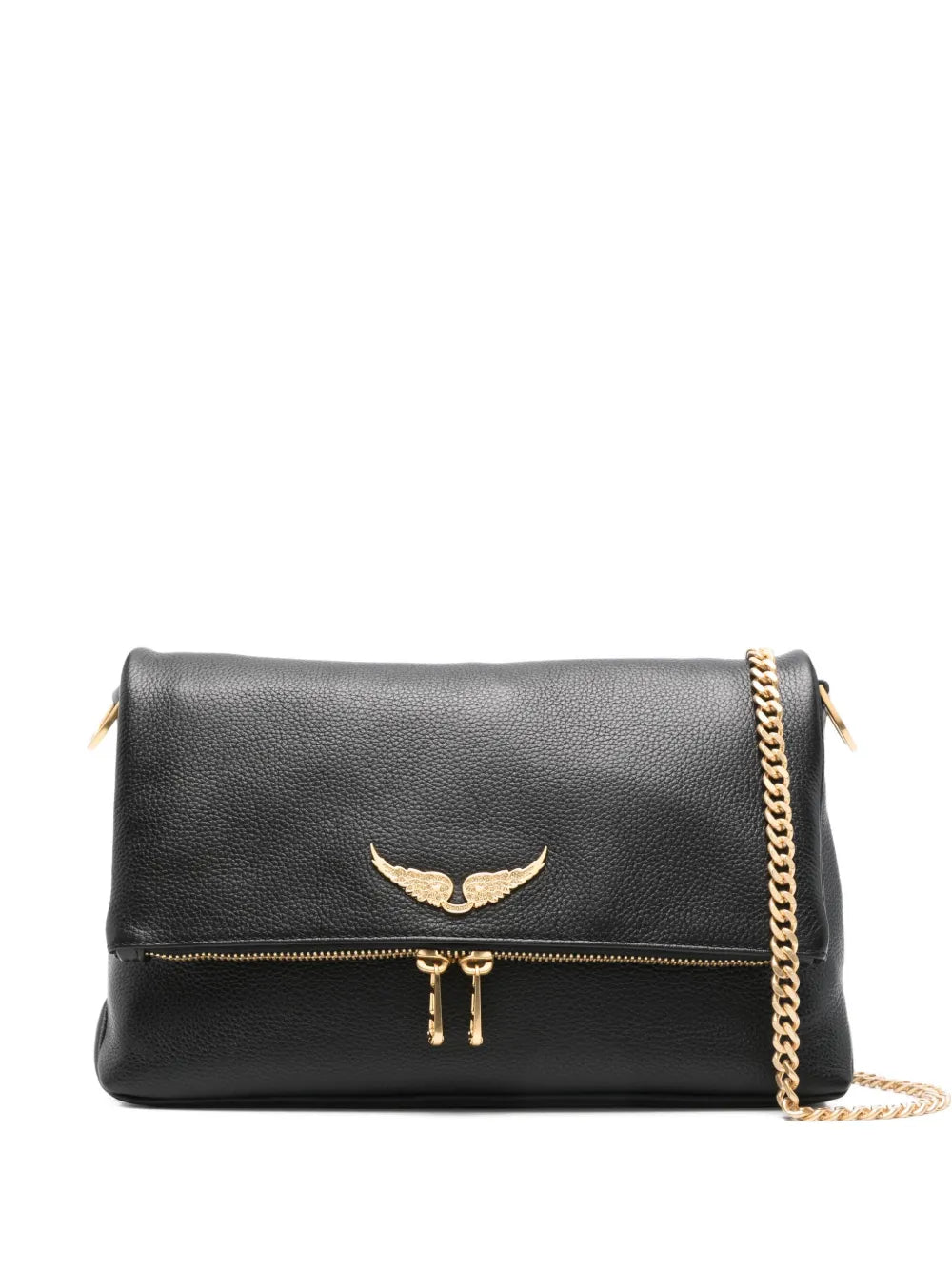 Zadigvoltaire Rocky Grained Leather Shoulder Bag