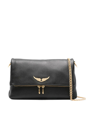 Zadigvoltaire Rocky Grained Leather Shoulder Bag