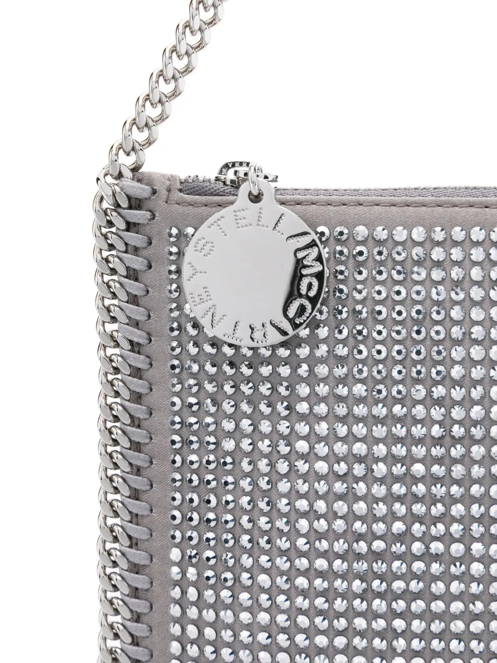 Stella Mccartney Falabella Pochette Crystal Embellished Chain Shoulder Bag