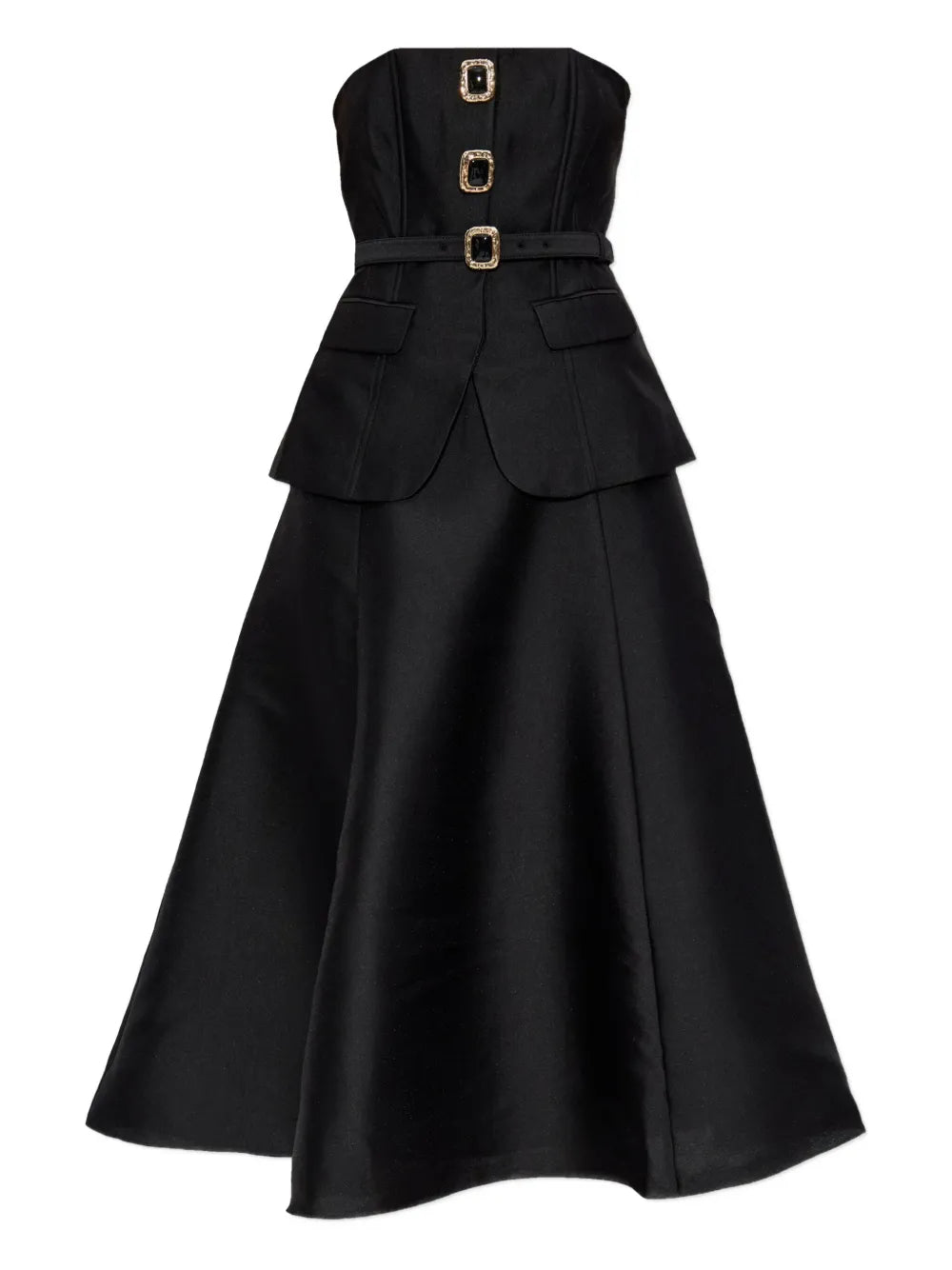 Self Portrait Belted Buckle Detail Dress
