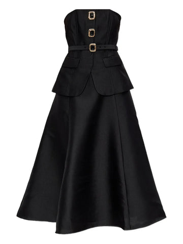 Self Portrait Belted Buckle Detail Dress