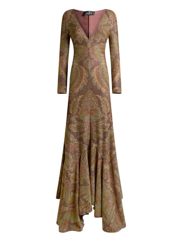 Etro Paisley Print Ruffled Dress