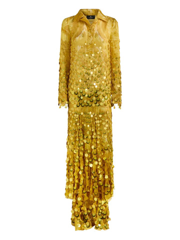 Etro Sequin Embellished Silk Dress