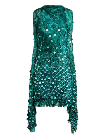Etro Paisley Print Sequin Mini Dress