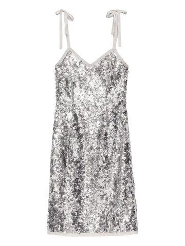 Prada Ribbon Strap Sequinned Dress