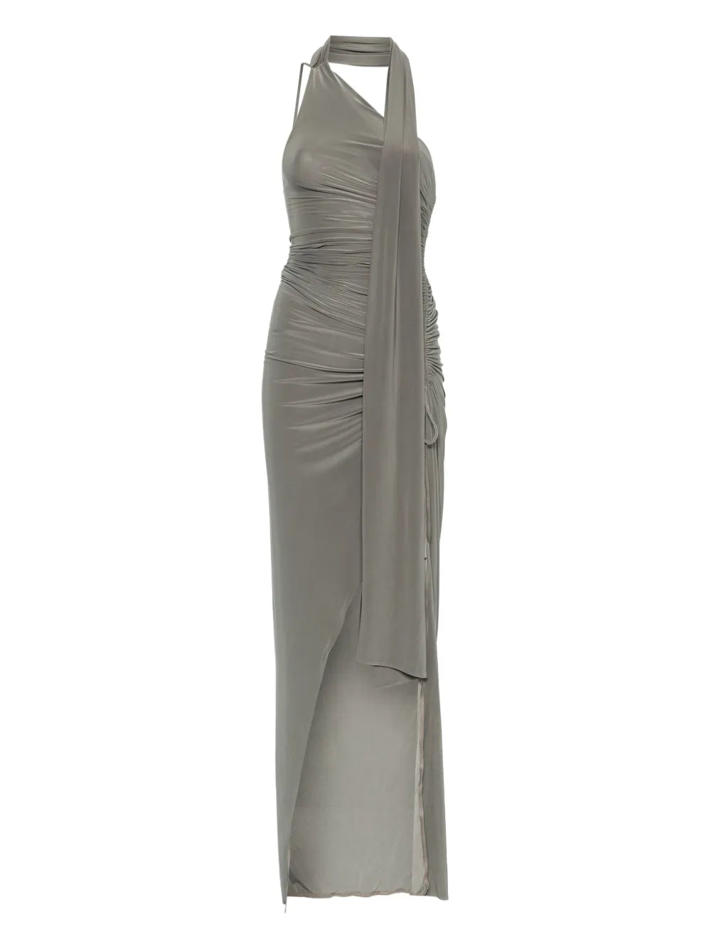 Atu Body Couture One Shoulder Side Split Midi Dress