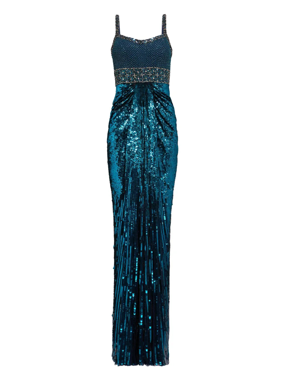 Jenny Packham Only You Embellished Sequin Maxi Dress