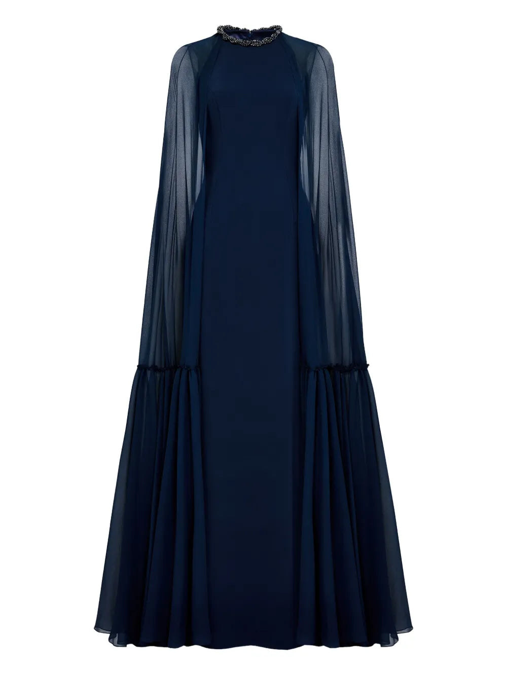 Jenny Packham Cape Design Maxi Dress