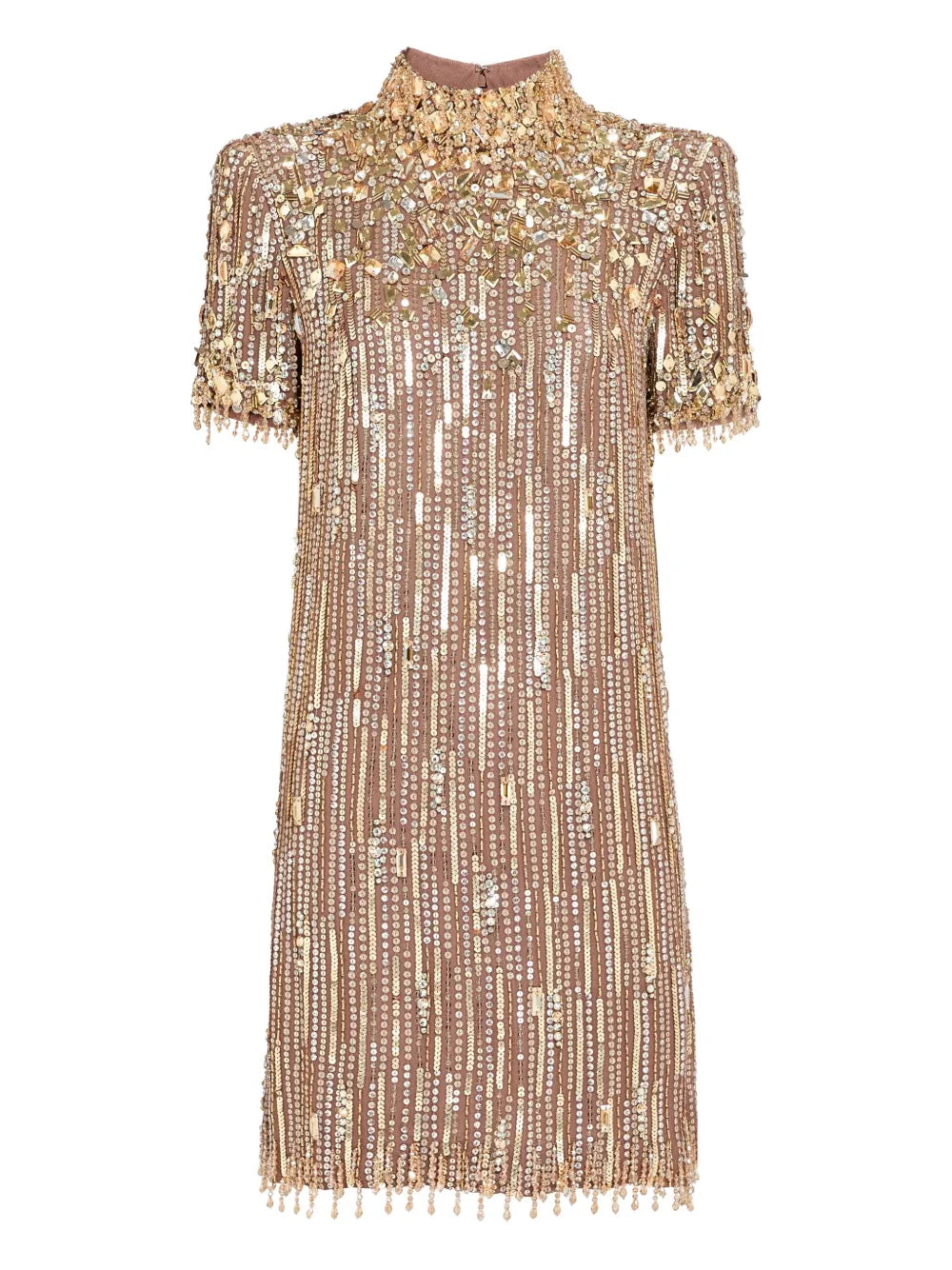 Jenny Packham Snapdragon Sequin Embellished Mini Dress