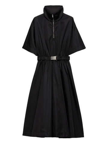 Prada Re Nylon Belted Midi Dress