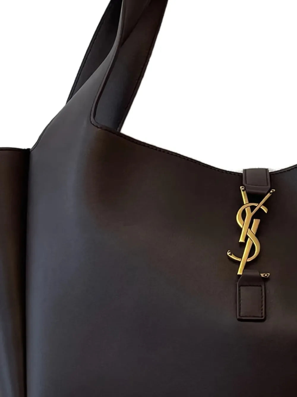 Saint Laurent Logo Plaque Leather Shoulder Bag