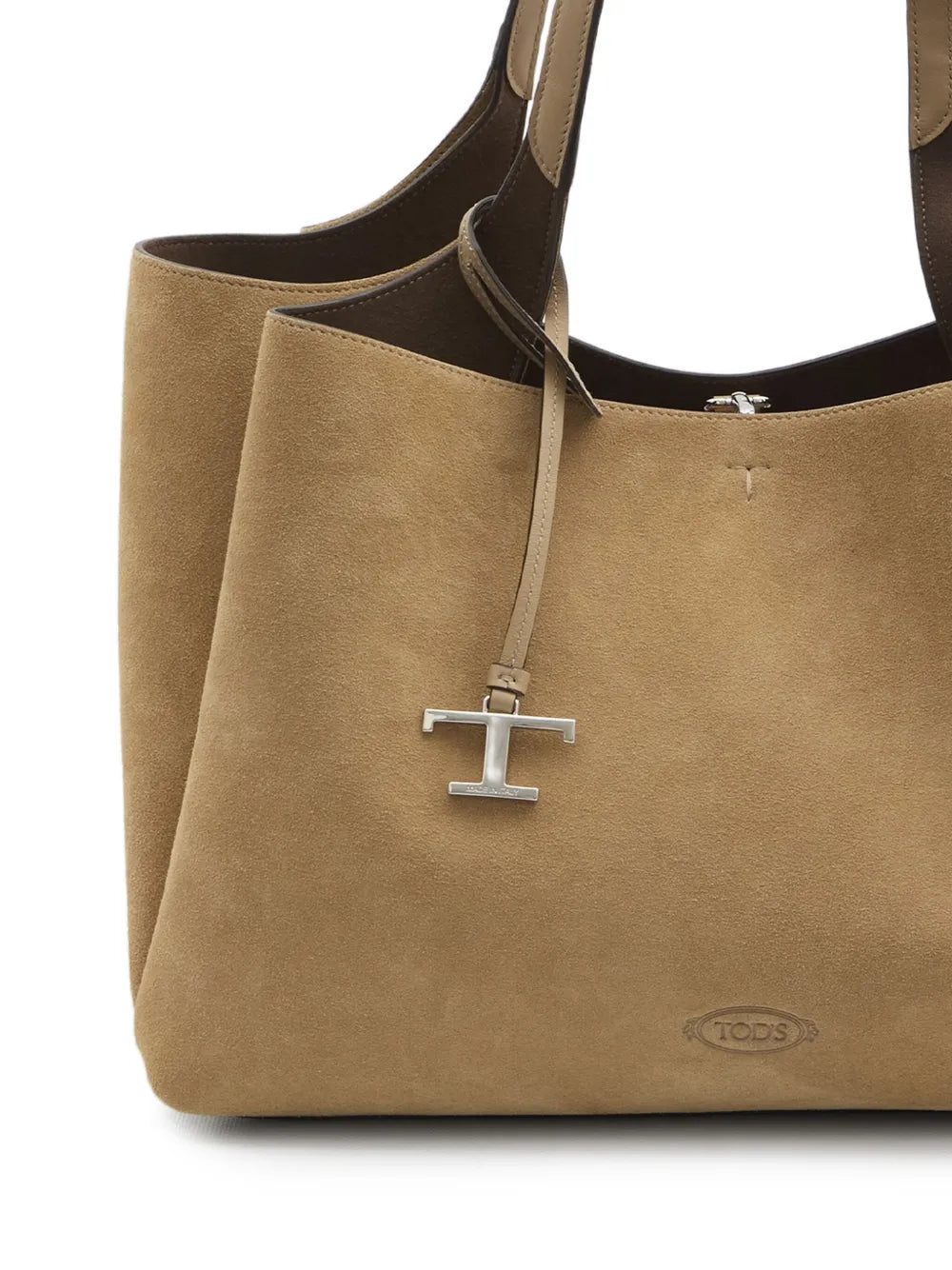 Tods Suede Leather Shopping Bag