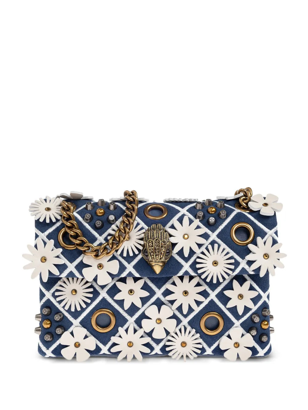 Kurt Geiger London Small Kensington Flower Embellished Shoulder Bag