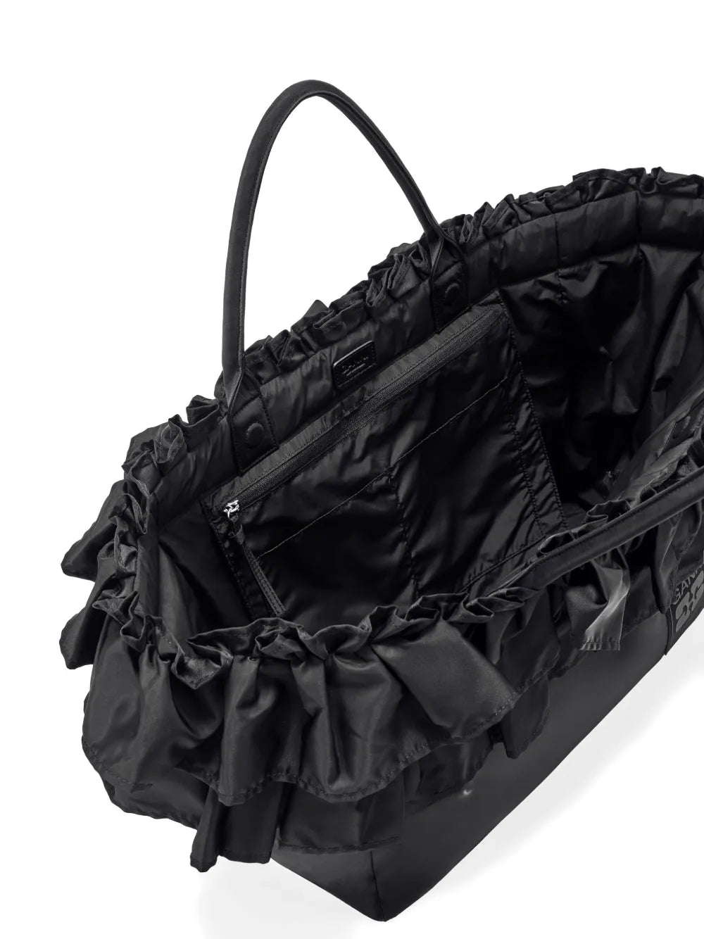 Ganni Ruffled Detail Shoulder Bag