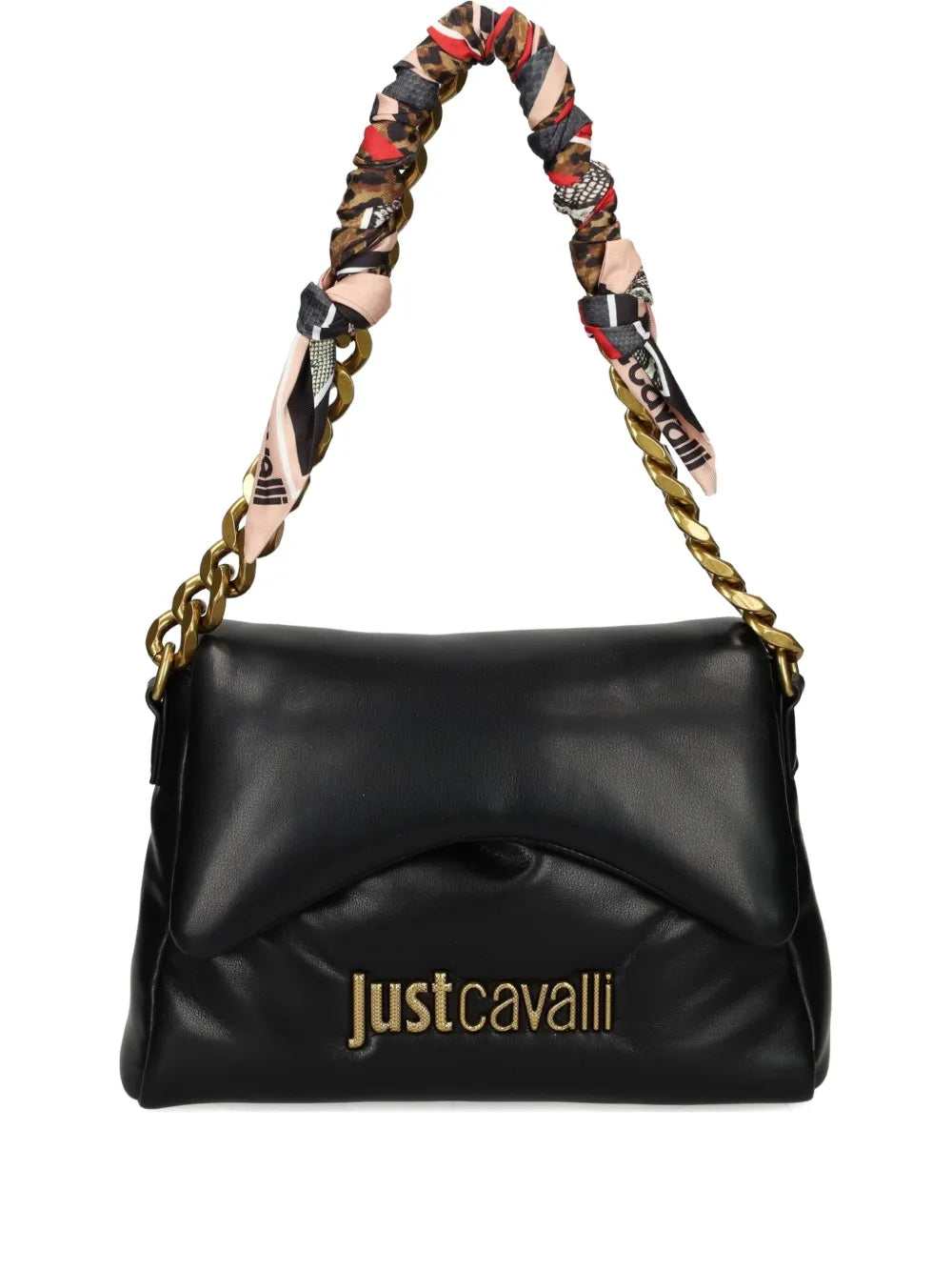 Just Cavalli Padded Chain Strap Shoulder Bag