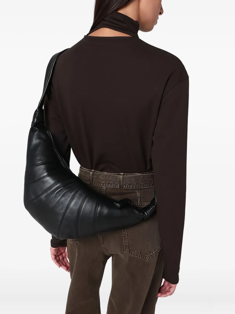 Lemaire Medium Croissant Leather Shoulder Bag