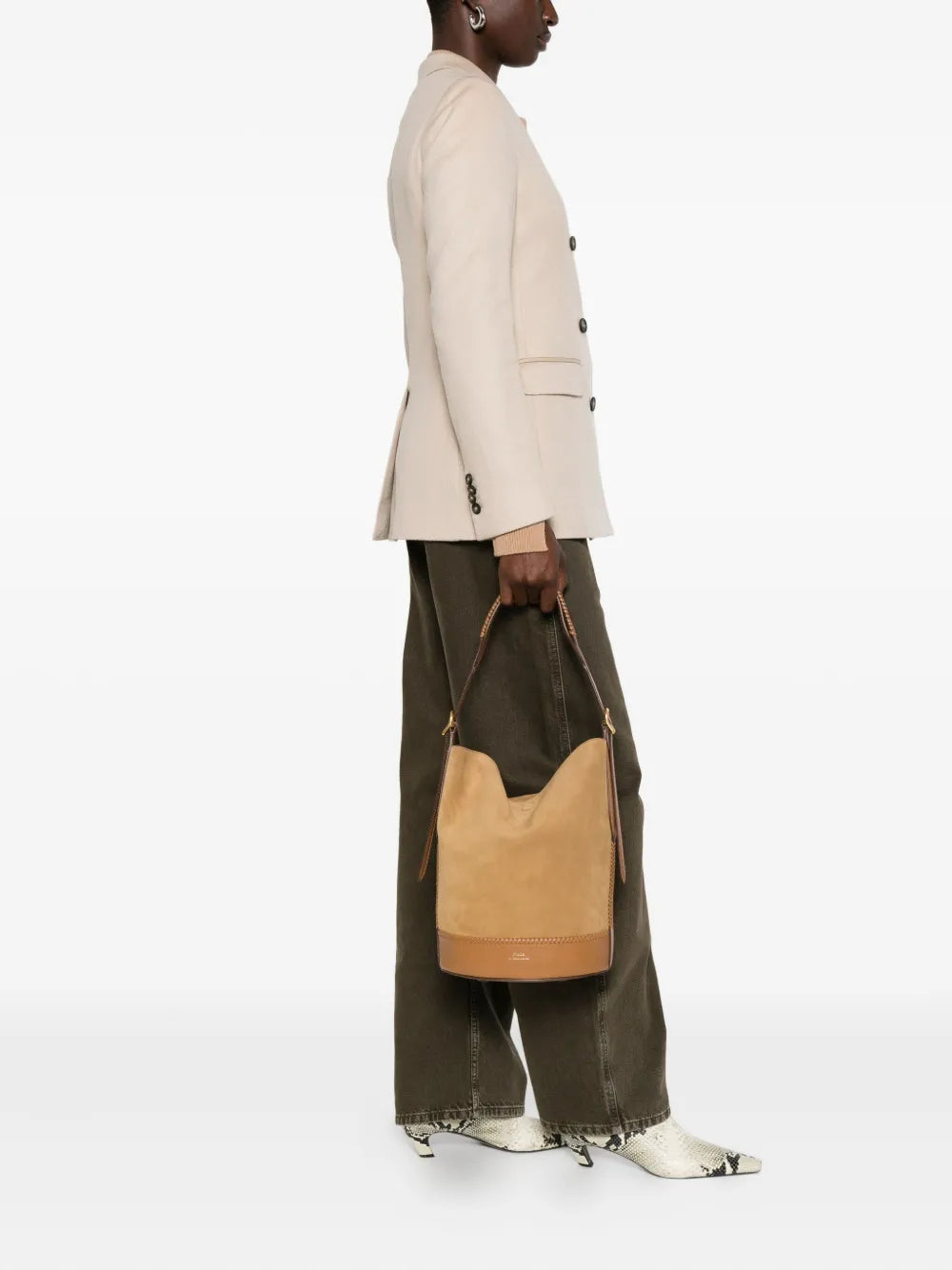 Polo Ralph Lauren Medium Secchiello Braided Handle Bucket Bag