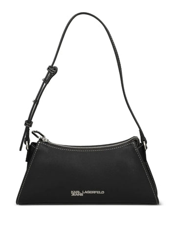 Karl Lagerfeld Jeans Zip Detail Curved Shoulder Bag