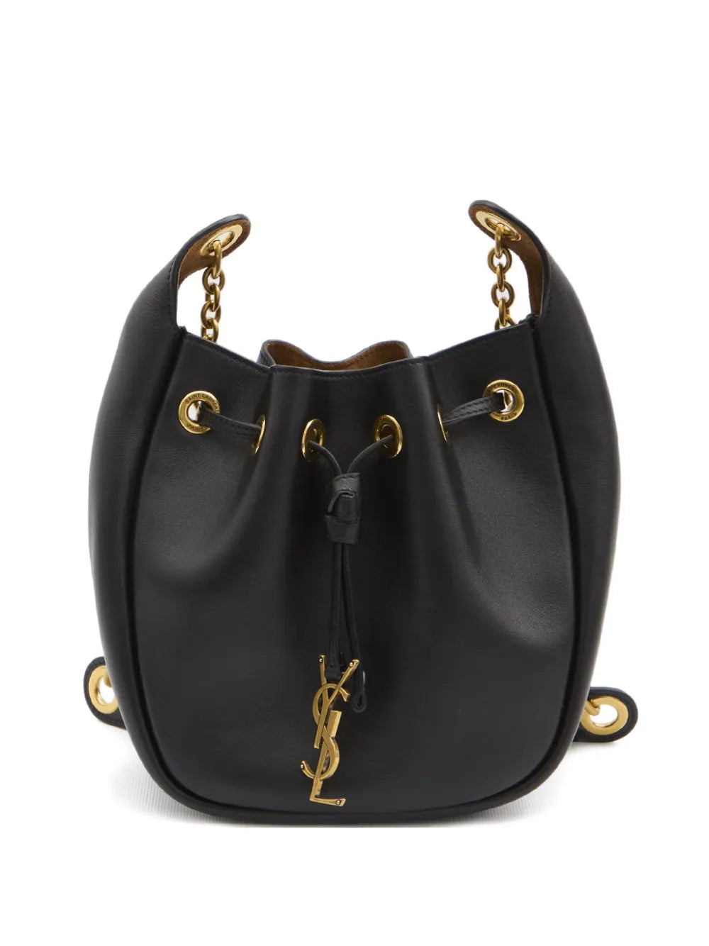 Saint Laurent Cassandre Drawstring Leather Shoulder Bag