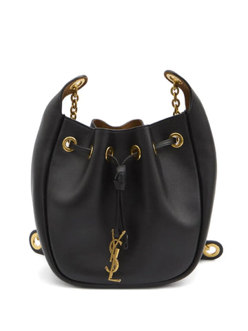 Saint Laurent Cassandre Drawstring Leather Shoulder Bag