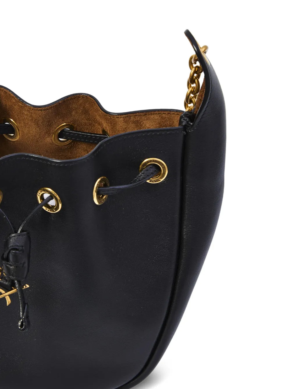 Saint Laurent Cassandre Drawstring Leather Shoulder Bag