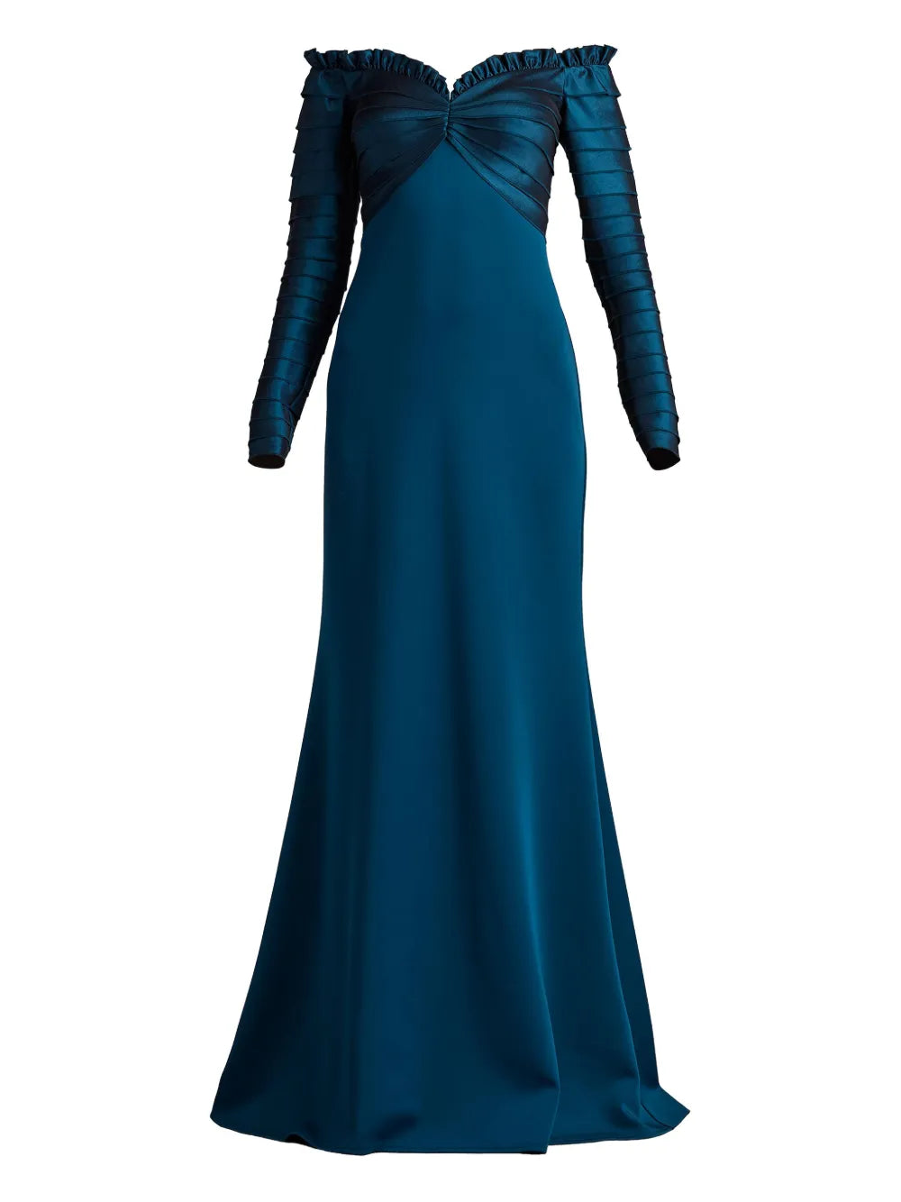 Tadashi Shoji Ruffled Long Sleeve Maxi Dress