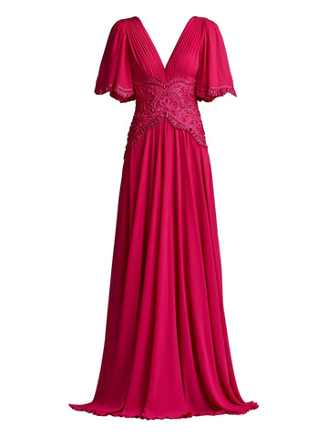 Tadashi Shoji Indira Embroidered Maxi Dress